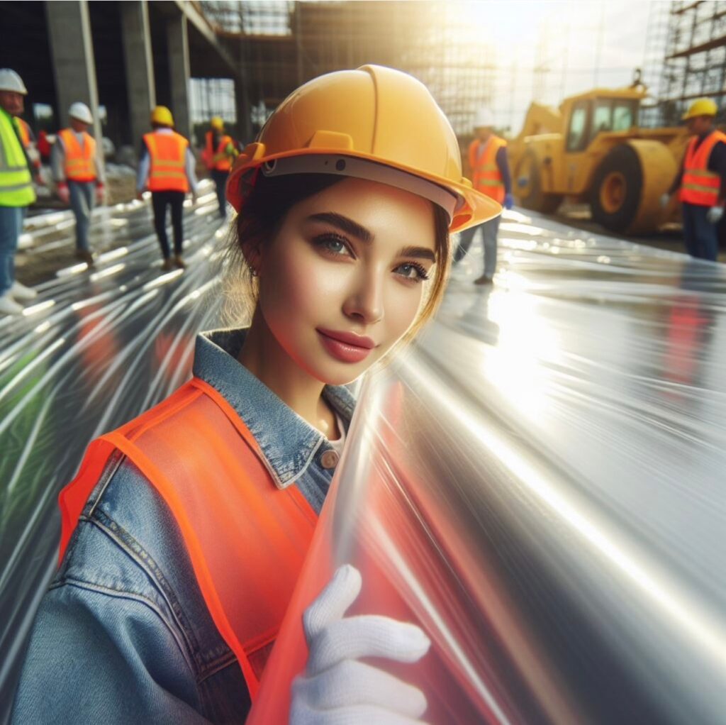 ม้วนพลาสติกพร้อมส่ง สำหรับงานปูพื้นก่อสร้าง