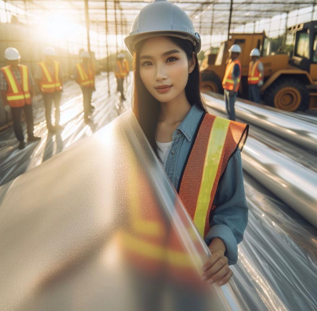 ม้วนพลาสติกพร้อมส่ง สำหรับงานปูพื้นก่อสร้าง