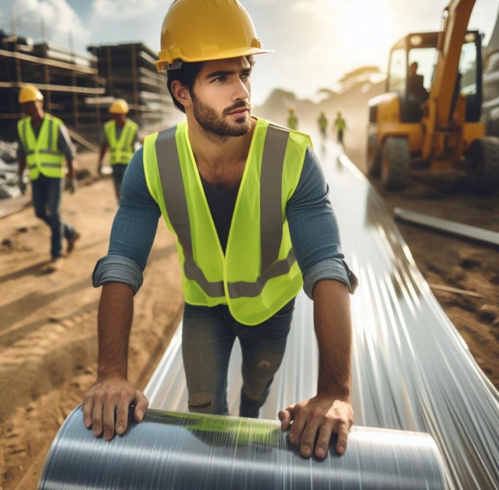 ม้วนพลาสติก LDPE ปูพื้นสำหรับงานรับเหมาก่อสร้าง