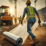 ม้วนพลาสติก LDPE ปูพื้นสำหรับงานรับเหมาก่อสร้าง